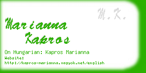 marianna kapros business card